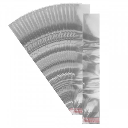 Punga transparenta cu clapeta adeziva 4x42/44cm 50/set
