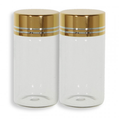 Sticluta cu capac plastic auriu 35ml 6,4x3cm 2/set