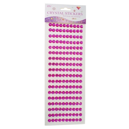 Stras adeziv fucsia 7mm 180/set