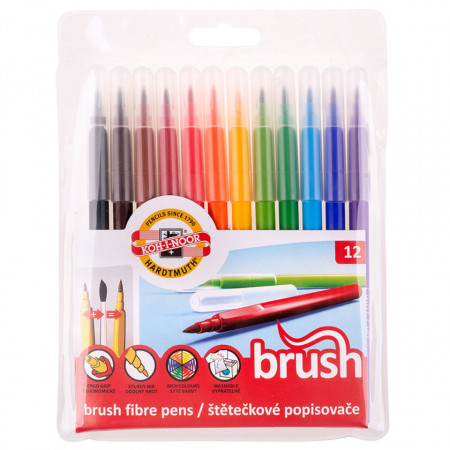 Carioca pensula 12 culori/set Koh-I-Noor Paint Fun K1009-12PK