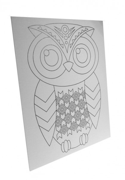 Carton panzat predesenat - Bufnita 24x30cm