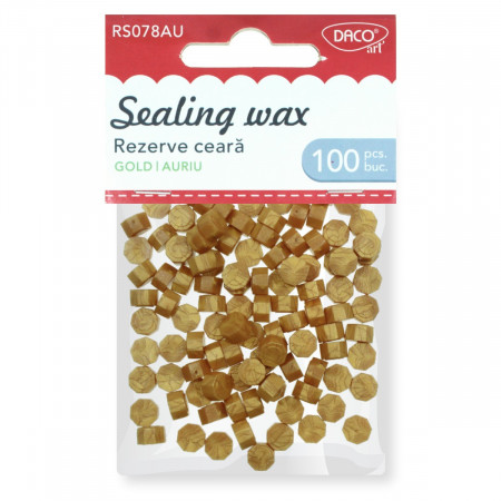 Ceara sigiliu aurie 0,9x1x0,5cm 100/set DACO RS078AU