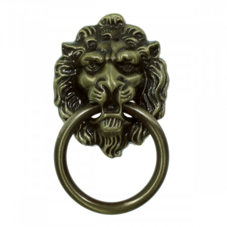 Maner metalic bronz decorativ cap de leu model-2 4x7cm X1300