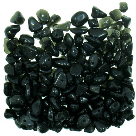 Margele tip semipretioase chips onix negru 55g