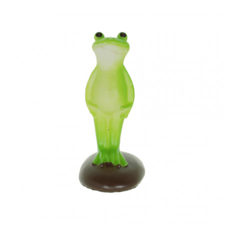 Miniatura broscuta in picioare plastic verde 5x3x2cm 389579