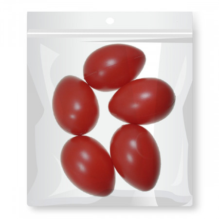 Ou plastic 8x6,5cm rosu 5/set 804591