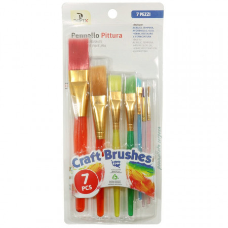 Pensula sintetica varf forme diferite coada color 7/set 358048
