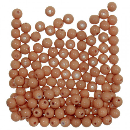 Perla acrilic rotunda maro deschis 5,5x6,5mm 40g