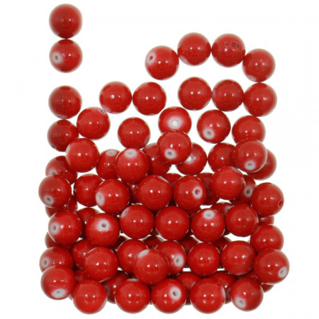 Perla acrilic rotunda rosie 9x10mm 105g