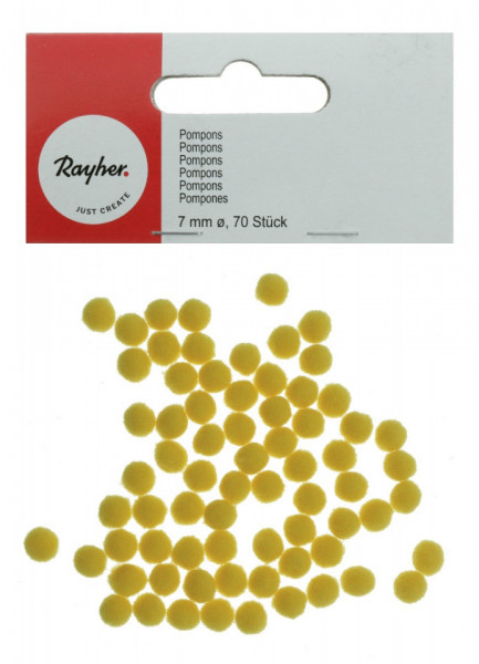Pompon galben 0,7cm 70/set Rayher RY7651030