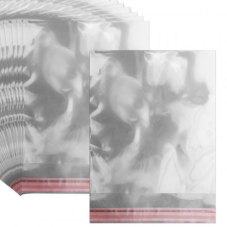 Punga transparenta cu clapeta adeziva 22x31/35cm 50/set
