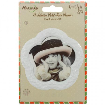 Rama plastic floare cu adeziv 8,5cm 627514