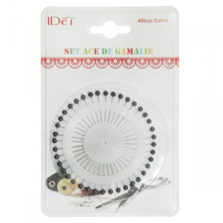Ace cu gamalie capat plastic negru 40/set