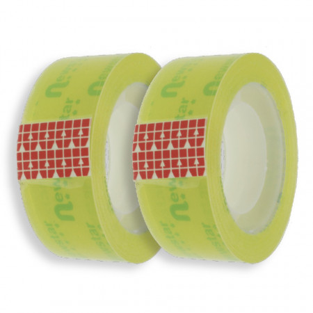 Banda adeziva transparenta 1,8cm x 30m 2/set Newstar