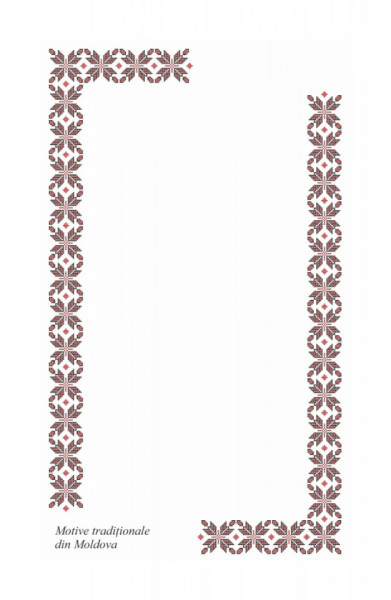 Cartonas martisor model-68 motive traditionale din Moldova 9x5,4cm 10/set