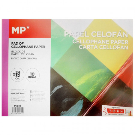 Coala celofan transparenta 4 incolor + 6 color 24x32cm 10/set MP PN209