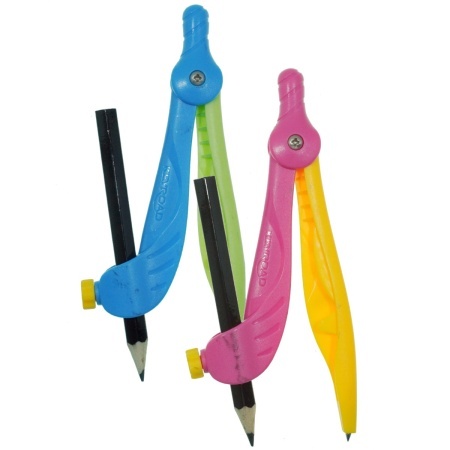 Compas plastic +creion Keyroad culori diverse C3176