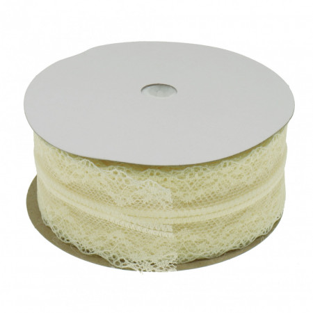 Dantela sintetica crem 4cm x 21m/rola
