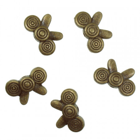 Distantier metalic bronz funda 15x10mm 5/set