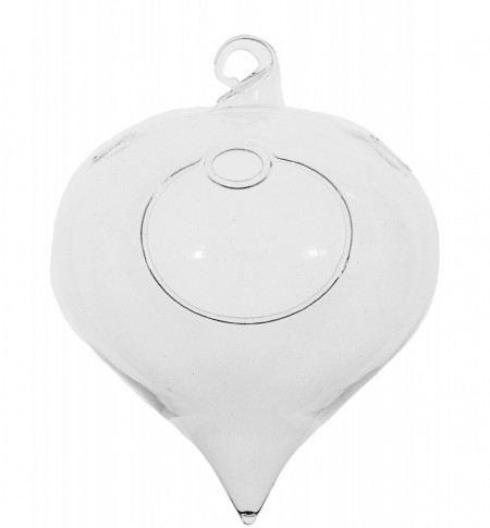 Glob sticla forma lacrima 10x14cm cu agatatoare 224306