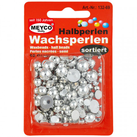 Jumatati perla argintie dimensiuni diferite 10g Meyco 132-69
