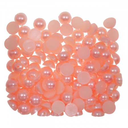 Jumatati perla plastic somon cu gaura 8mm 20g