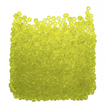 Margele nisip rotunde galben deschis transparent 4mm 60g
