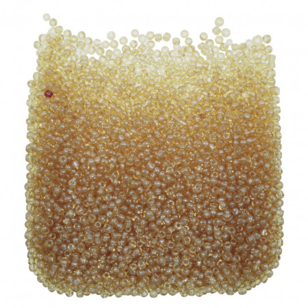 Margele nisip rotunde ocru transparent lucios 2mm 60g 0.07lei/g