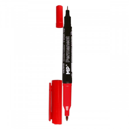 Marker permanent 2 capete varf rotund 0,5mm/1mm MP PE541R-S rosu
