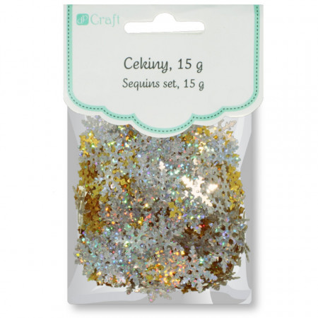 Paiete fulgi aurii/argintii 15g DP Craft DPCE-033