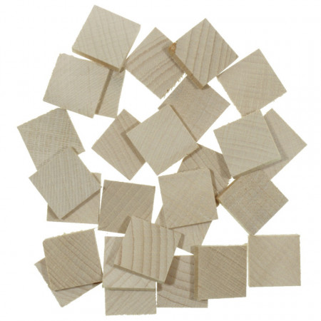 Patrat lemn natur 2x2x0,5cm 25/set