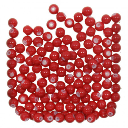 Perla acrilic rotunda rosie 5,5x6,5mm 40g