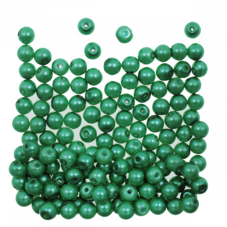 Perla sticla rotunda verde deschis 5,5x6mm 40g