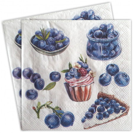 Servetel Blueberries 33x33cm 2/set 13317300