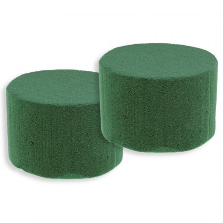 Burete flori umed verde cilindric 7,5x5cm 2/set 2103