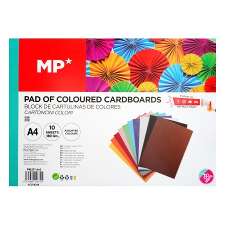 Carton color 10 culori A4 10/set 180g MP PN211P-A4