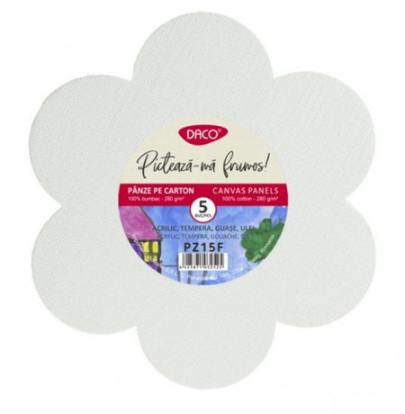 Carton panzat forma floare 14,3x14,3cm 5/set Daco PZ15F