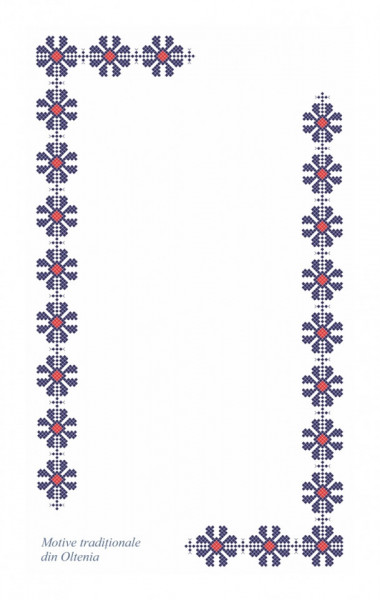 Cartonas martisor model-69 motive traditionale din Oltenia 9x5,4cm 10/set