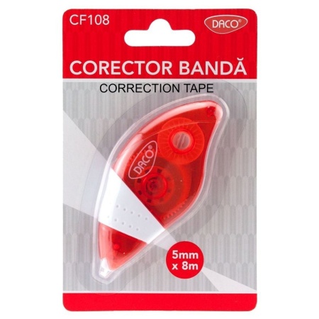 Corector banda 5mm x 8m rosu DACO CF108