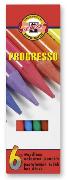 Creion color fara lemn Progresso 6/set Koh-I-Noor K8755-6