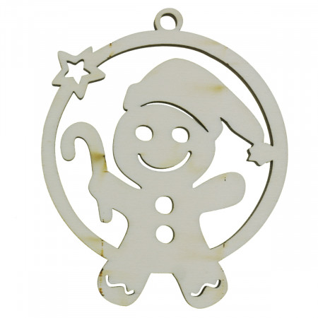 Glob decupat spiridus placaj cu agatatoare 8,2x10cm