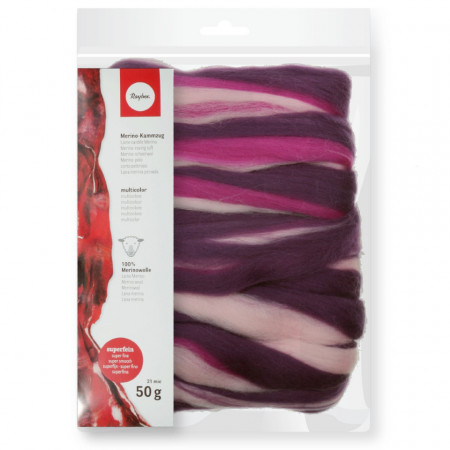 Lana impaslire roz/mov degrade 50g Rayher RY5366300