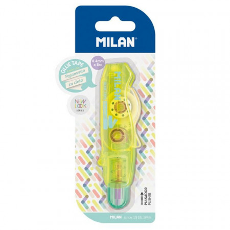 Lipici banda 8,4mm x 8m corp plastic galben Milan BWM10477
