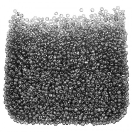 Margele nisip rotunde gri perlat lucios 2mm 60g 0.07lei/g