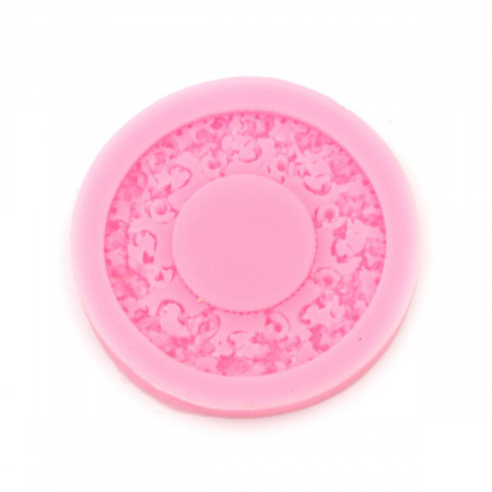 Matrita silicon rotunda ornament 5,8x0,8cm 825179 roz