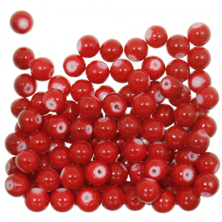 Perla acrilic rotunda rosie 7,5x8,5mm 70g