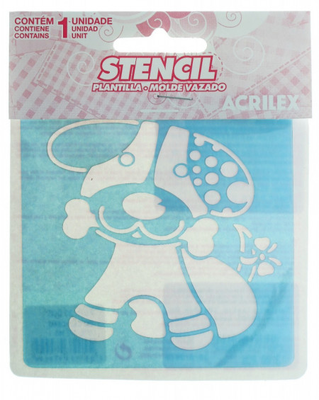 Sablon plastic catel 10x10cm Acrilex 30005