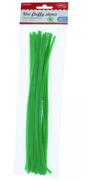 Sarma plusata verde 6mm x 30cm 25/set Daco AD008V