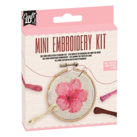 Set broderie cu gherghef 9x10cm Floare Creative Craft CR1711/GE
