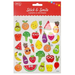 Abtibild fructe si legume 29buc pe folie 15x16cm Daco AB026 multicolor - Img 1